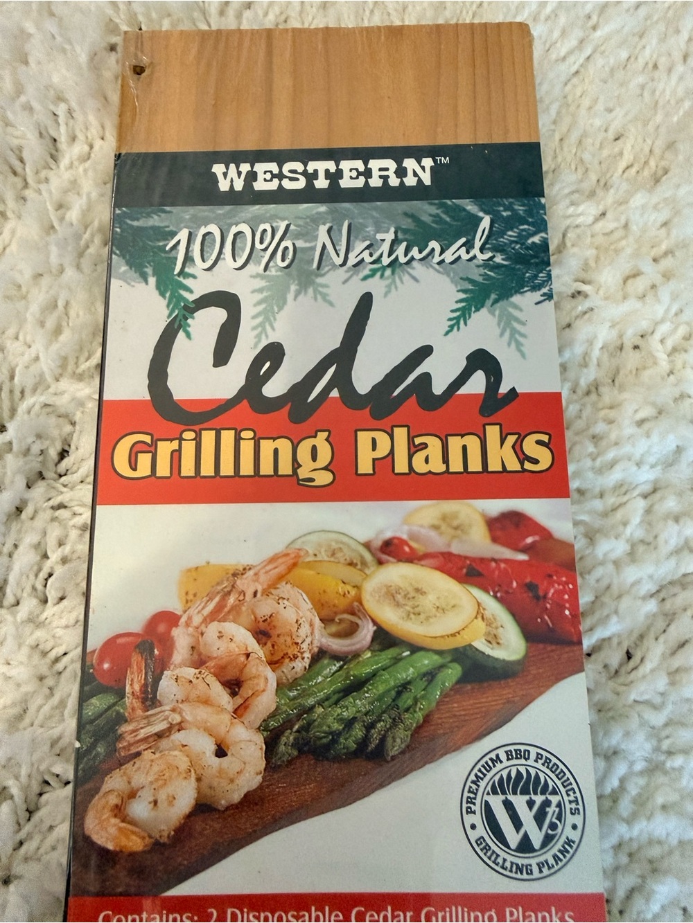 Western 100% Natural Cedar Grilling Planks - Brown